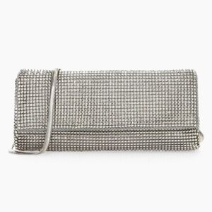 Whiting & Davis Pewter Pyramid Mesh Clutch